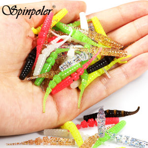 Mồi Câu Mềm Spinpoler 42mm Micro Mini Ocean Rock Fishing Chất Liệu TPR Silicone Kiểu Swimbait Dành Cho Câu Cá Nhẹ Cá Ajing Bộ 20 Con.
