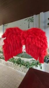 (1 อัน) สีชมพู ปีกขนนก ทรงตัวเอ็ม M ปีกนางฟ้า ปีกเทวดา ปีก ขนนก นางฟ้า ปีกนางฟ้าขนนก ปีกแฟนซี ที่คาดผม ปาร์ตี้ แฟนซี ฮาโลวีน angle wing halloween 24