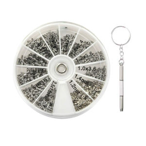 600Pcs Eyeglass Repair Kit Glasses Screws Nuts Assortment Kit 12 Kinds of Repair Tools for Glasses Sunglasses Watch Spectacles