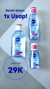 NIVEA Micellar Water Pearl Bright MicellAir Oxigen Boost 125ML - Membersihkan wajah & mencerahkan kulit