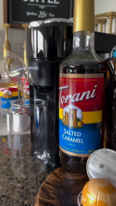 TORANI Salted Caramel Syrup 750mL | Premium Cafe Syrup for Coffee Lattes Milk Tea & Desserts