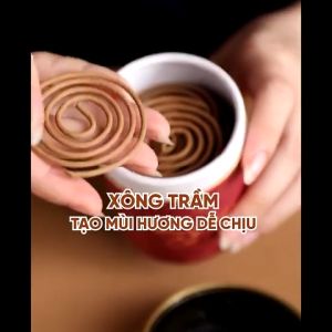 Nhang khoanh trầm hương cao cấp Thiên Mộc Hương loại 16 năm thơm dịu nhẹ không hóa chất