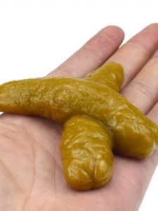 Funny Gift Scary Disgusting Sticky Artificial Yellow X-Type Sand Carving Creative Stylish Shit Toy