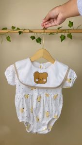 Baju Jumper Bayi Celemek Bear Perempuan