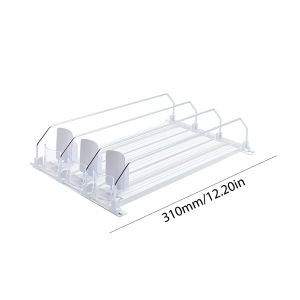 Can Shelf Pusher Adjustable WidthCanned Beverage Push Rack Spring Push Auto Beer Pusher Holder E-shaped Glide for Refrigerator