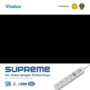 YSgalery Stop Kontak 4 Lubang Colokan Kaki 2pin dan 3pin Type C + USB A Fast Charging Visalux Supreme
