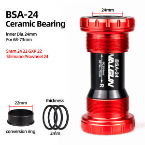 Bicycle Bottom Bracket BSA Thread Kit Fit 68 73mm Frame 22 24 29 30mm Axis Ceramic Bearing Bike BB for Shimano SRAM GXP Crankset