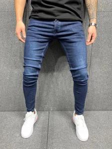 Mens Casual Skinny Jeans Elastic Waist Loose Fit Straight Leg Jeans Comfortable Stretch Denim Pants Spring Autumn Wear