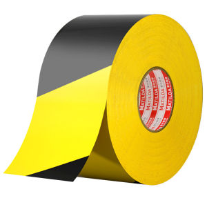 Thickened PVC Warning Tape Black Yellow Zebra Line Firefighting Colorful Positioning Adhesive Tape Floor Protection Film Special Identification Decoration Wearproof Waterproof Adhesive