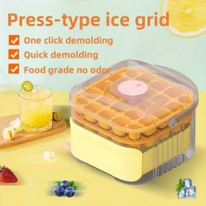 Double-Layer 50 Grids Press Type Ice Cube Mold Essential Kitchen Accessory