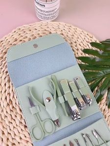 16pcs Stainless Steel Manicure Nail Clippers Pengilat Cutter Scissors Kit Cutter Nail Pengetip Pemotong Kuku Set 美甲指甲剪套装