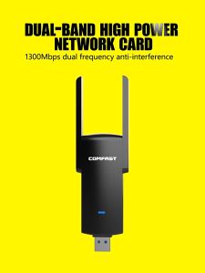 COMFAST CF-924AC 1300mbps WiFi Dual-Band Wireless Adapter USB3.0 2*2dBi External Antenna WiFi Receiver 5G Network