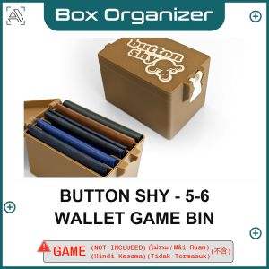 Button Shy - 5-6 Wallet Game Bin Board Game Box Organizer Insert
