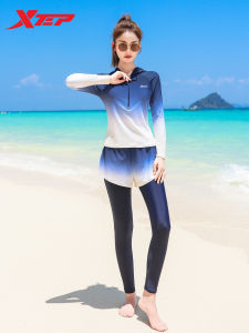 XTEP | New Slimming and Belly-Covering Long-Sleeved Two-Piece Swimsuit