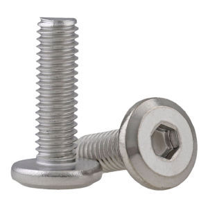 POWER&STRONG | 304 Stainless Steel Flat Round Head Angled Large Countersunk In-Hex Screw
