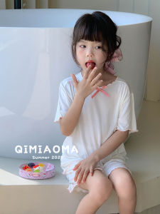 YINGXIAOYA | Bộ Đồ Ngủ Thoải Mái Cho Bé Gái Áo T-Shirt Tay Ngắn Quần Ngắn