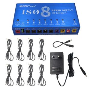 MOSKY ISO-8 Pedal Power Supply W/9-Channel Independent Short Circuit Protection/for Guitar Effect Pedal