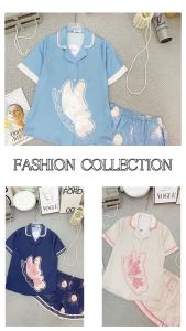 Bộ pijama nữ áo cộc tay quần đùi họa tiết đơn giản nhiều màu chất lụa satin cao cấp Xumaki Store G160202