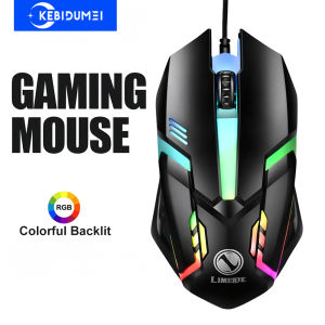 Kebidumei | USB Wired Mouse RGB Colorful Mosue E-Sports Gaming Mouse Wired Office Mouse Mice For PC Desktop Laptop Computer Windows iOS