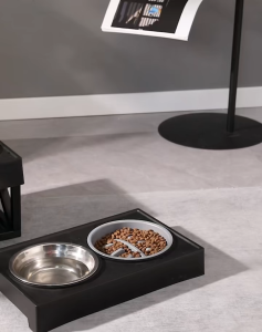 2 IN 1 Tempat Makan Anjing Kucing With Stand Anti-Spill Slow Feeder / Elevated Cat Dog Bowl