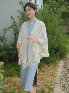 New Chinese Style Cheongsam Shawl Womens High-End Artistic Spring Autumn Hanfu Ceremony Open Cardigan Outerwear