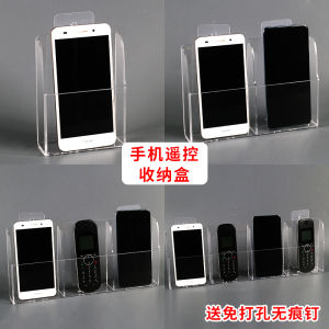 Acrylic Storage Box Transparent Hotel Home TV Air Conditioner Remote Control Holder Wall Mounted Bedside Mobile Phone Organizer