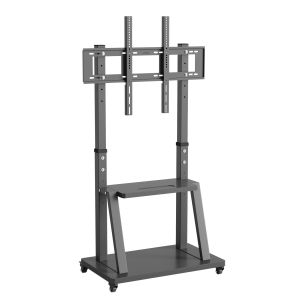Heavy Duty Floor TV Cart Stand for 32-100 Inch TV Mount Trolley Two Shelves VESA up to 800*600
