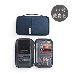 Portable Travel Document Bag Passport Ticket Holder Carry-On Suitcase for Overseas Travel Airline Boarding Pass Organizer