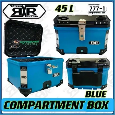 Compartment Box Helmet Box TOP BOX With Back Cushion For Motorcycle 45 Liters Model: RXR 777-1