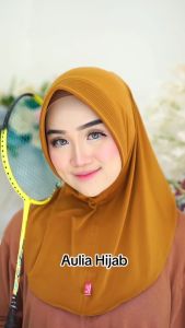 Hijab Sport Aulia Size M Simple Tidak Ribet Jilbab Olahraga Adem Jersey Premium