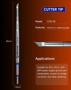 MECHANIC C210 MIX 3in1 Precision soldering Iron Tip high temperature solder iron for Phone Repair High Thermal Conductivity Copp