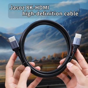 Jasoz 8K HDMI 2.1 Cable 4K 120Hz 48Gbps for USB C HUB PS5 TV Box Dolby Atmos HDR10+ HDMI Splitter Swictch Digital HDMI