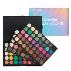 VERONNI | 120-Color 3-Layer Eyeshadow Palette – Matte Shimmer & Glitter Finishes Highly Pigmented All-in-One Makeup Kit for Professiona
