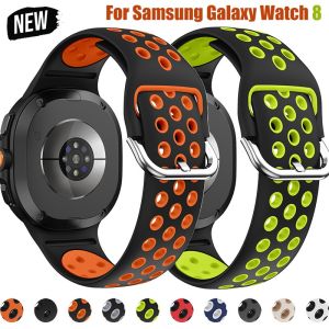 Sports Silicone Strap For Samsung Galaxy Watch 8 40mm 44mm Two-Tone Band for Watch 8Classic 46mm Breathable Bracelet Watchband