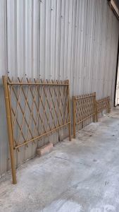 รั้วลายไม้ไผสแตนเลส 302 (เคลือบพีวีซี PVC) ยาว 2ม สูง 110cm สแตนเลสเลียนรูปแบบไม้ รั้วลาย รั้วสำเร็จรูป รั้วกลางแจ้ง รั้วตกแต่งสวน