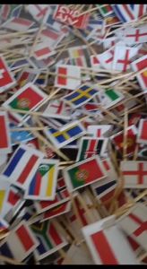 50 PC-TUSUK GIGI BENDERA BELGIA-CAKE TOPPER -BENDERA NEGARA DUNIA - - TOPPER MAKANAN