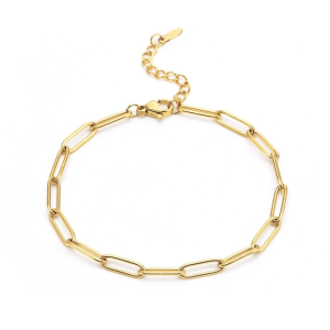 Lắc tay titan nữ kiểu mắt xích thời trang không đen gỉ