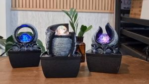 น้ำพูด แต่งบ้าน ของ ชัยมงคล M น้ำล้นตั้งโต๊ะ มีลูกแก้วหมูนเสริมฮวงจุ้ย น้ำพูด น้ำพูด น้ำพูด