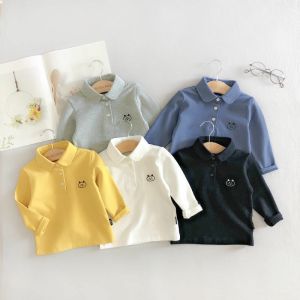 Childrens Clothing New Spring & Fall New Arrival Boys Polo Shirt Baby Baby Lapel Long Sleeves T-Shirt Childrens Cotton Shirt Fashion