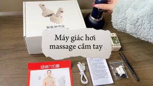 【FREESHIP】 Máy Giác Hơi Cầm Tay Sạc Pin 9 Chấu Hồng Ngoại Máy massage Bộ Giác Hơi Cạo Gió