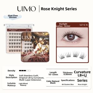 UIMO | Adhesive Glue Eyelashes Natural Crescent Shaped