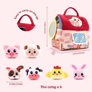 Đồ Chơi Montessori Hình Chuồng Thú Nhồi Bông Với Các Con Vật Trang Trại Dành Cho Trẻ Sơ Sinh Đồ Chơi Cảm Giác Di Động Cho Trẻ Sơ Sinh Trẻ Mới Biết Đi Quà Tặng Cho Trẻ Sơ Sinh