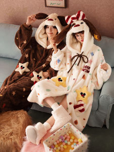 GONGDIE | Heat Retentive Cartoon Dog Pajamas Coralline Flannel