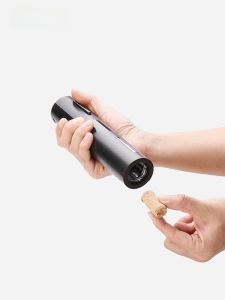 เครื่องเปิดฝาไวน์ไฟฟ้าแบบมีแบตเตอรี่ PTZER อุปกรณ์เปิดไวน์สีแดงในครัวเรือน เครื่องเปิดฝาไวน์แบบมีช่องทางหลายทิศทาง