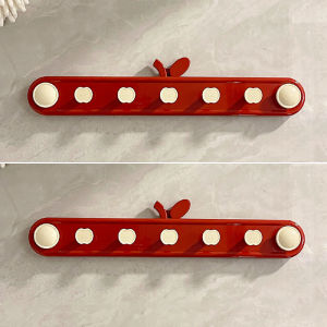 Strong Load Bearing Long Row Clothes Hooks Bathroom Kitchen Door Back Adhesive Hooks No Punching Needed Sticky Suction Cup