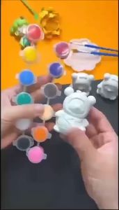 Educational Early Textbook Toys DIY Coloring Plaster Doll Set Gift Box Children Colouring Paint Kids Creative Art DIY