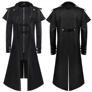 Halloween Vampire Cosplay Medieval Retro Punk Split Long Coat