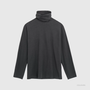 เสื้อยืดคอกลมแขนยาวผู้ชาย ทรงหลวม สไตล์ฤดูใบไม้ผลิและฤดูใบไม้ร่วง ผ้าขนแกะ คอกลม ทรงเข้ารูป สีสันสดใส เสื้อชั้นใน