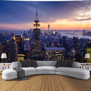 VIKAMA Empire State Building Skyline Decorative Tapestry Perfect for Living Rooms Bedrooms Offices and Home Parties
