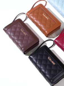 Baellerry | Ví Dài Nữ Baellerry Chất Liệu Da PU Thiết Kế Phối Họa Tiết Ca Rô Có Ngăn Đựng Tiền Xu Đựng Thẻ Thời Trang Túi Xách Nữ Có Khóa Kéo